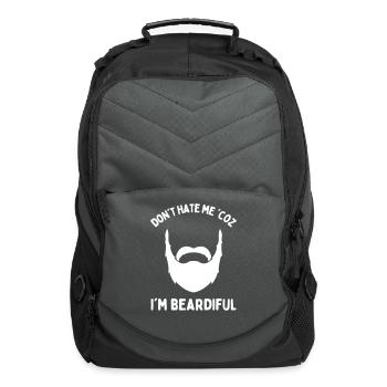 Beard Man - Computer Backpack - charcoal - Front