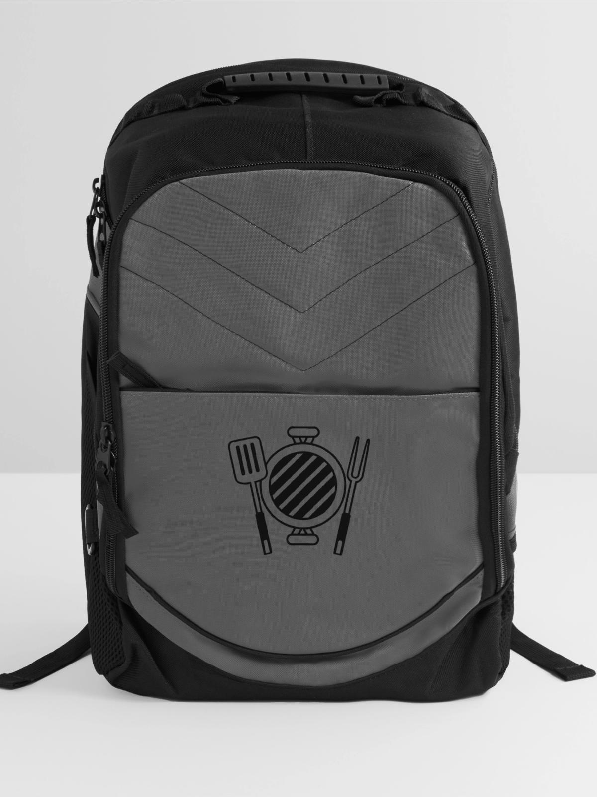Charcoal BBQ grill master - Computer Backpack - charcoal - Front