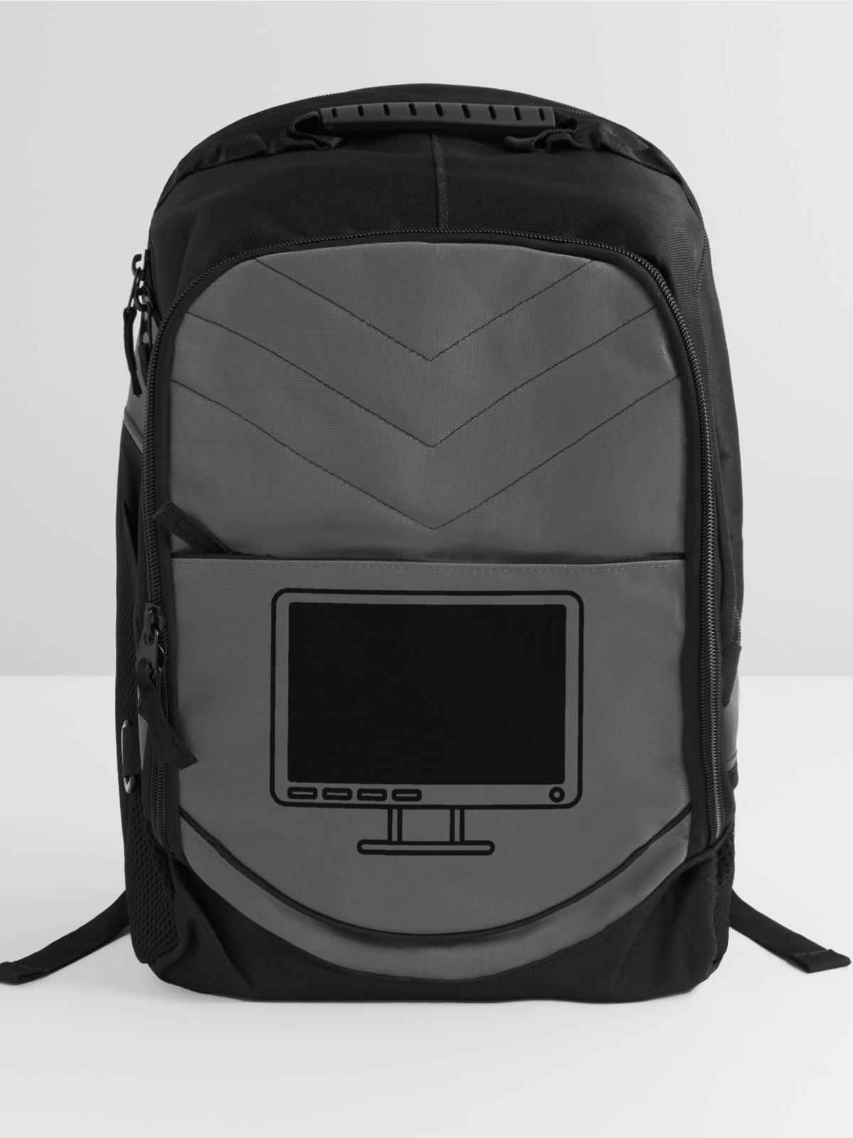 screen display computer icon - Computer Backpack - charcoal - Front