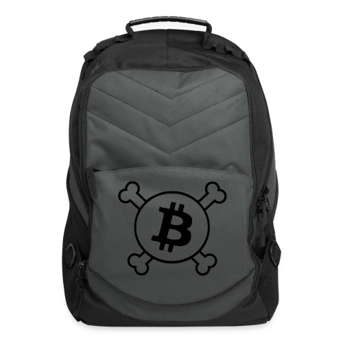 btc pirateflag jolly roger bitcoin pirate flag - Computer Backpack
