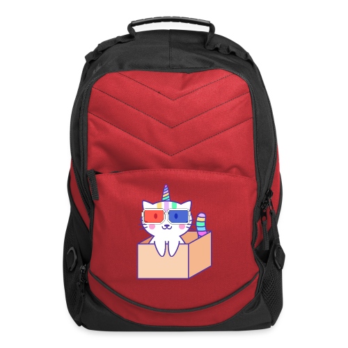 Unicorn cat with 3D glasses doing Vision Therapy! - Computer Backpack