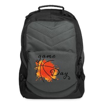 Game Day Basketball Lightning Bolt - Computer Backpack - charcoal - Front