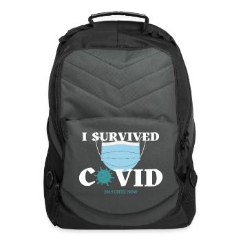 I SURVIVED COVID - Computer Backpack - charcoal - Front