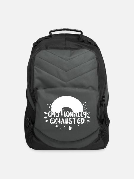 Emotionally Exhausted - Computer Backpack - charcoal
