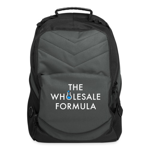 The Wholesale Formula White Logo - Computer Backpack