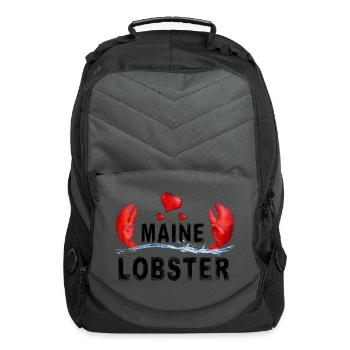 Maine Lobster Sea Hearts - Computer Backpack - charcoal - Front