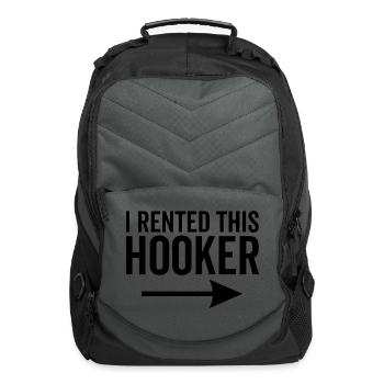 I Rented This Hooker - Computer Backpack - charcoal - Front