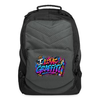 I Love Graffiti Spray Art - Computer Backpack - charcoal - Front
