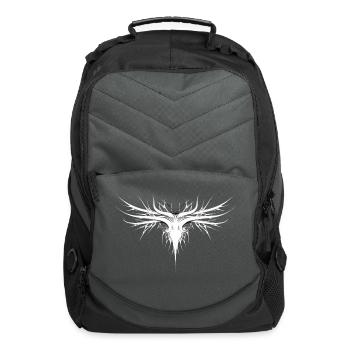 Cyber Sigilism Lightning Bolt Tattoo Design - Computer Backpack - charcoal - Front