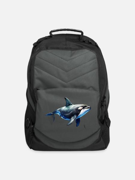 killer whale - Computer Backpack - charcoal