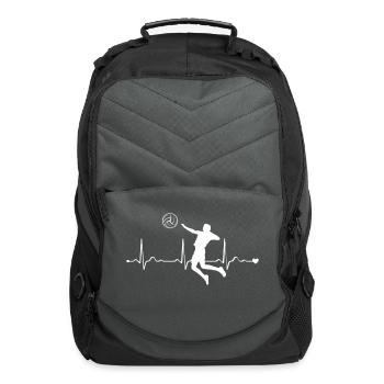 Volleyball Heartbeat Clothing Girls - Computer Backpack - charcoal - Front