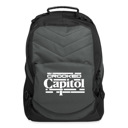 Crooked Capitol Logo White - Computer Backpack