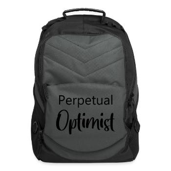 Perpetual optimist - Computer Backpack - charcoal - Front