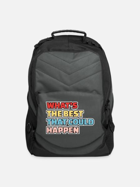 Whats The Best That Could Happen Pop Art Color - Computer Backpack - charcoal