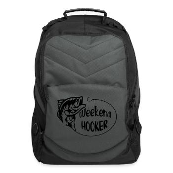 Weekend Hooker Fishing Cute Hooker s Fisherman T - Computer Backpack - charcoal - Front
