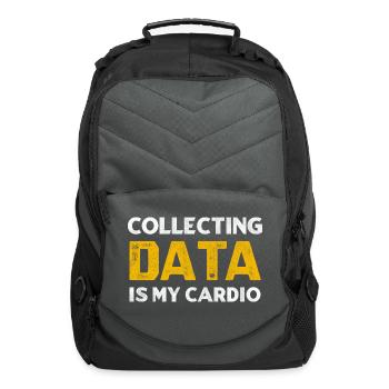 Collecting Data Is My Cardio - Computer Backpack - charcoal - Front