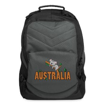 Funny Australian Koala Sleeping - Computer Backpack - charcoal - Front