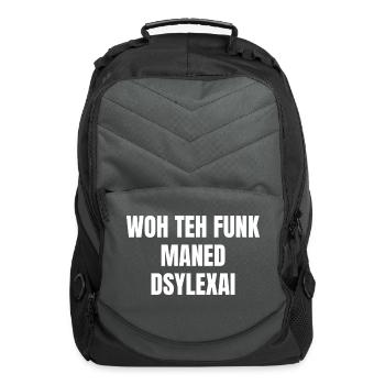 Woh Teh Funk Maned Dyslexia - Computer Backpack - charcoal - Front