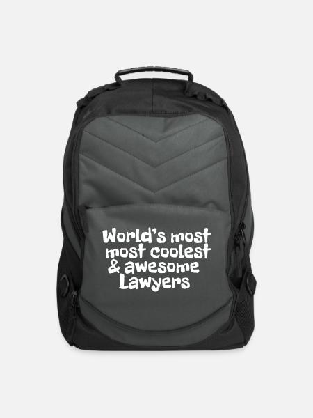 World s Most Coolest And Awesome Lawyers - Computer Backpack - charcoal