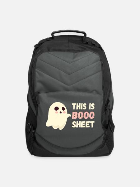 This is Boo Sheet - Computer Backpack - charcoal