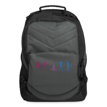 Bi Halloween Skeletons. Bisexual Pride. - Computer Backpack - charcoal - Front
