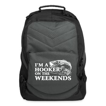 I m a Hooker on the Weekends - Computer Backpack - charcoal - Front