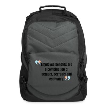 Combination of Employee benefits - Computer Backpack - charcoal - Front