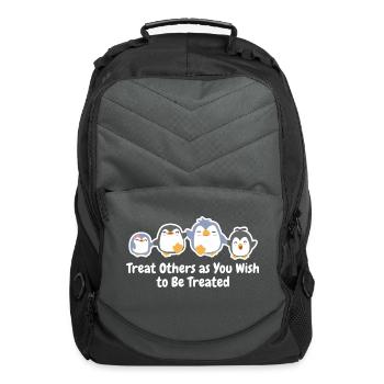 Radiate Kindness with These Inspirational Tees - Computer Backpack - charcoal - Front