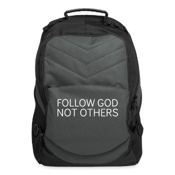 Follow God Not Others - Computer Backpack - charcoal - Front