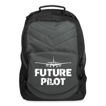 Future Pilot Airplane Pilot - Computer Backpack - charcoal - Front