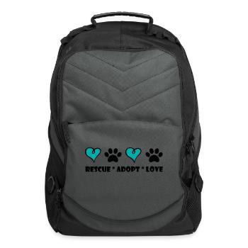 Rescue Adopt Love - Computer Backpack - charcoal - Front