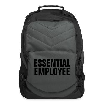 Essential Employee Bold Lettering - Computer Backpack - charcoal - Front