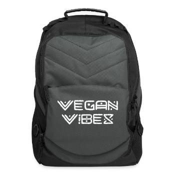 Vegan Vibes Tribal - Computer Backpack - charcoal - Front