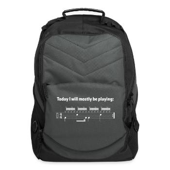Drum Music Funk Groove - Computer Backpack - charcoal - Front