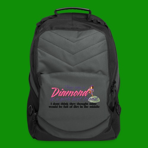 Softball Diamond is a girls Best Friend - Computer Backpack