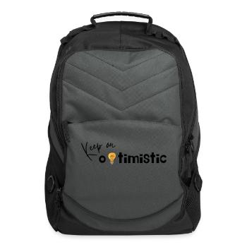 Keep On optimistic red - Computer Backpack - charcoal - Front