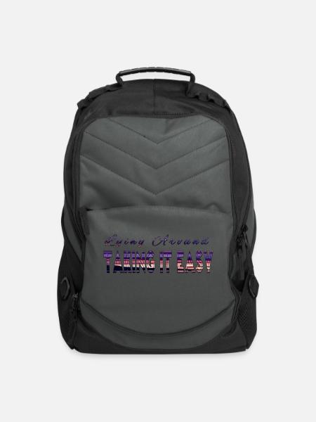 Lying around taking it easy - Computer Backpack - charcoal