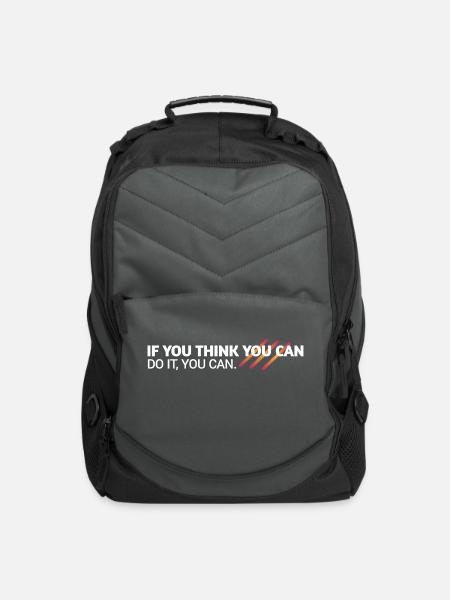 If You Think You Can Do It You Can Motivation - Computer Backpack - charcoal