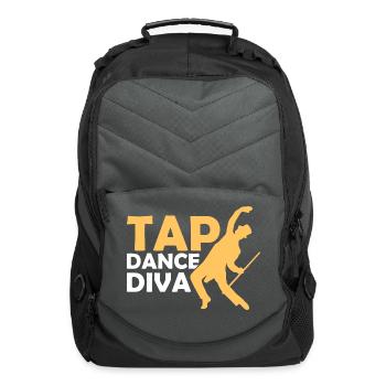 Tap Dance Diva Tap Dancing Tap Dancer - Computer Backpack - charcoal - Front