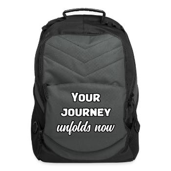 Your Journey Unfolds Now | Seize The Moment Design - Computer Backpack - charcoal - Front