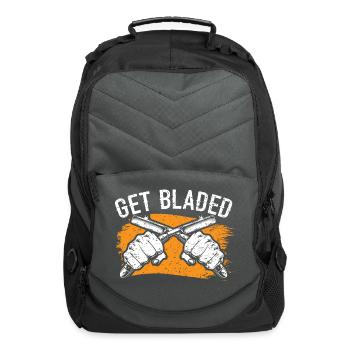 Get Bladed Barbershop Haircutting Hairstyle Barber - Computer Backpack - charcoal - Front