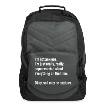 I May Be Anxious - Computer Backpack - charcoal - Front