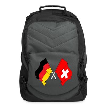 Germany flag and Switzerland flag - Computer Backpack - charcoal - Front