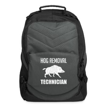 Boar Hunt Giant Wild Hog Hunting Season Gift Idea - Computer Backpack - charcoal - Front