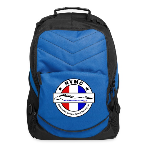 Circle logo on white with black border - Computer Backpack