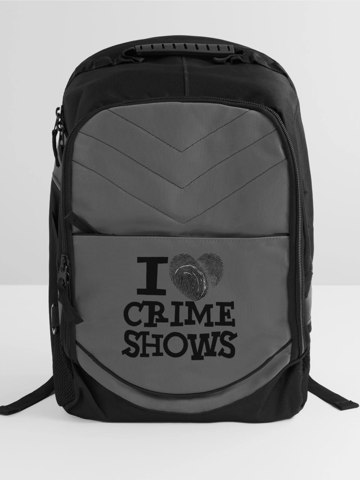 I Heart Crime Shows - Computer Backpack - charcoal - Front