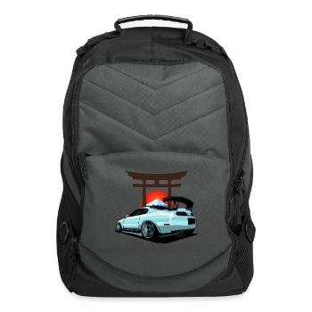 SUPRA 2JZ MARK 4 MK4 2JZ GTE TURBO JDM A80 - Computer Backpack - charcoal - Front