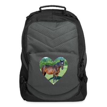 Horse Heart Design - Computer Backpack - charcoal - Front