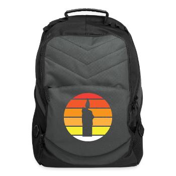 Candle - circle, sunset - Computer Backpack - charcoal - Front