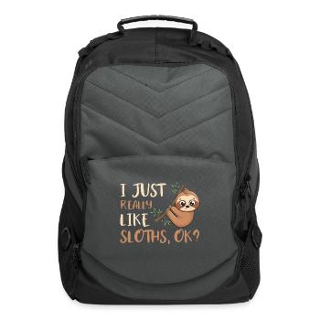 I Just Really Like Sloths - Computer Backpack - charcoal - Front